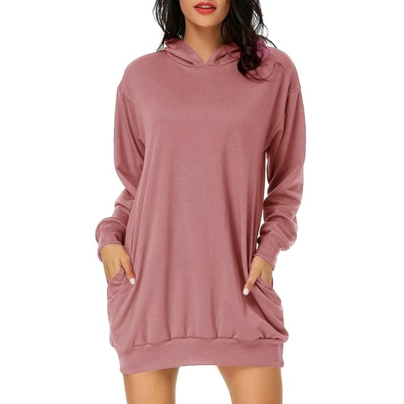 Dresses & Skirts - Pink hoodie dress with pockets